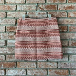 BR Mini Skirt - Red Aztec Stripe Pattern